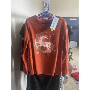 Cat & Jack Girl's M Unicorn Long Sleeve Cotton Blend Shirt - New with Tags